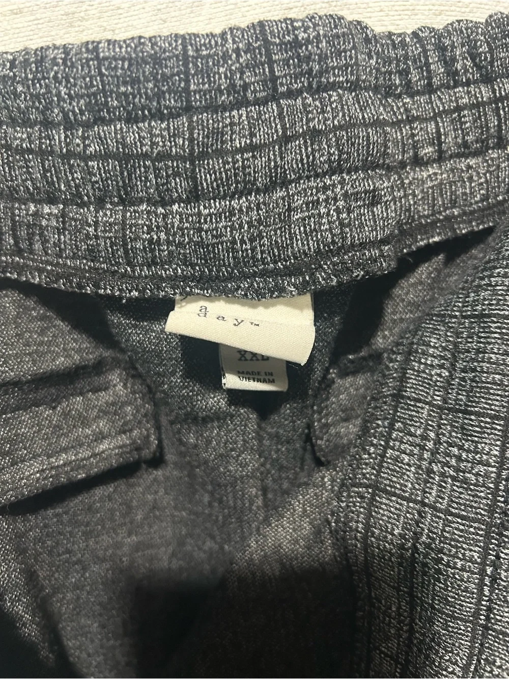 A New Day Gray Grid Check Plaid Crop Business Casual Pants Size XXL Womens